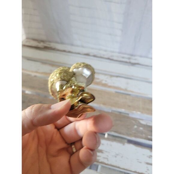 Green Glass mushroom clip-on ornament Xmas unique tree - Picture 7 of 7